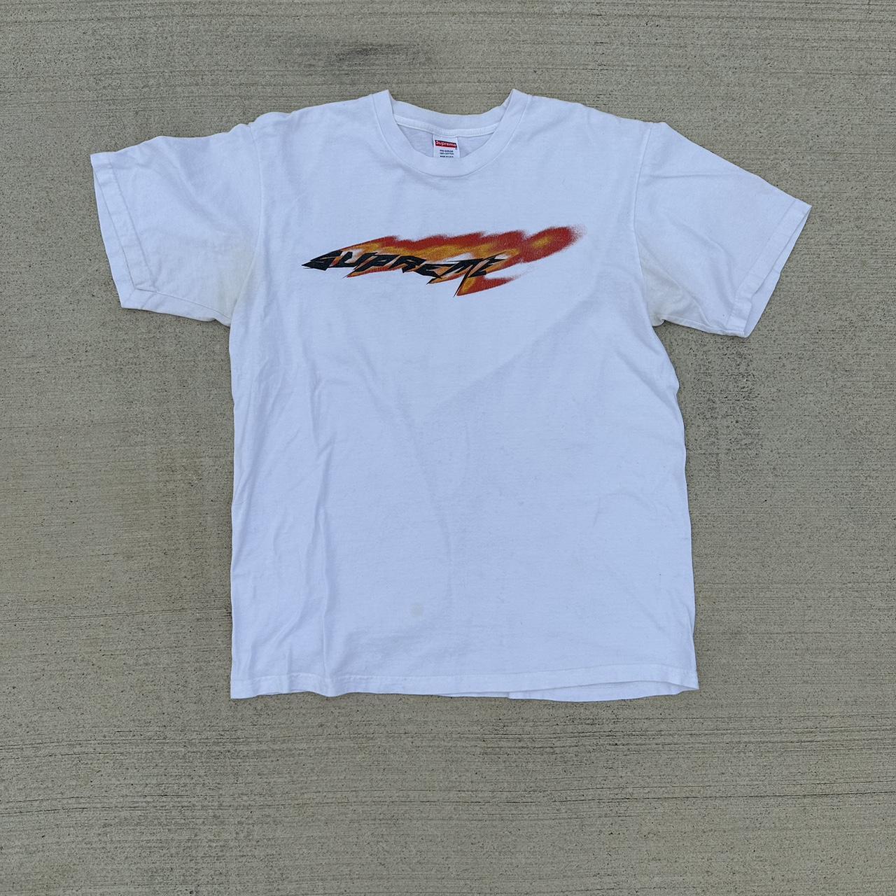 Supreme flame-tee - Depop