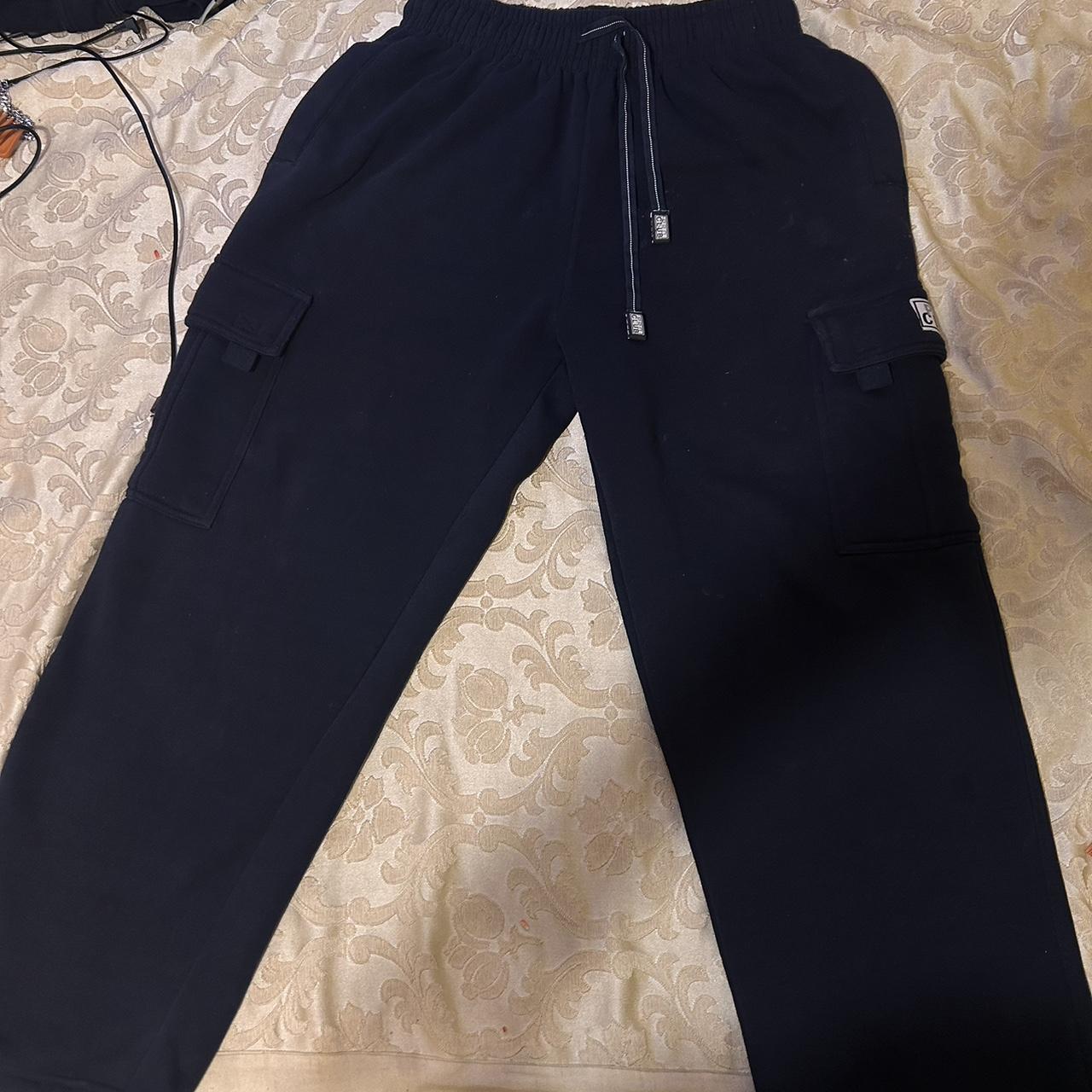 Navy blue pro club sweats - Depop