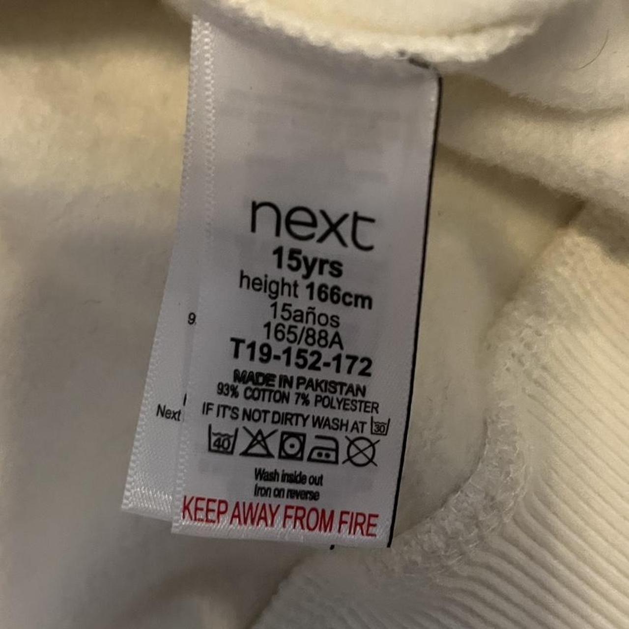 Next off white zip up hoodie. Age 15, fits women’s... - Depop