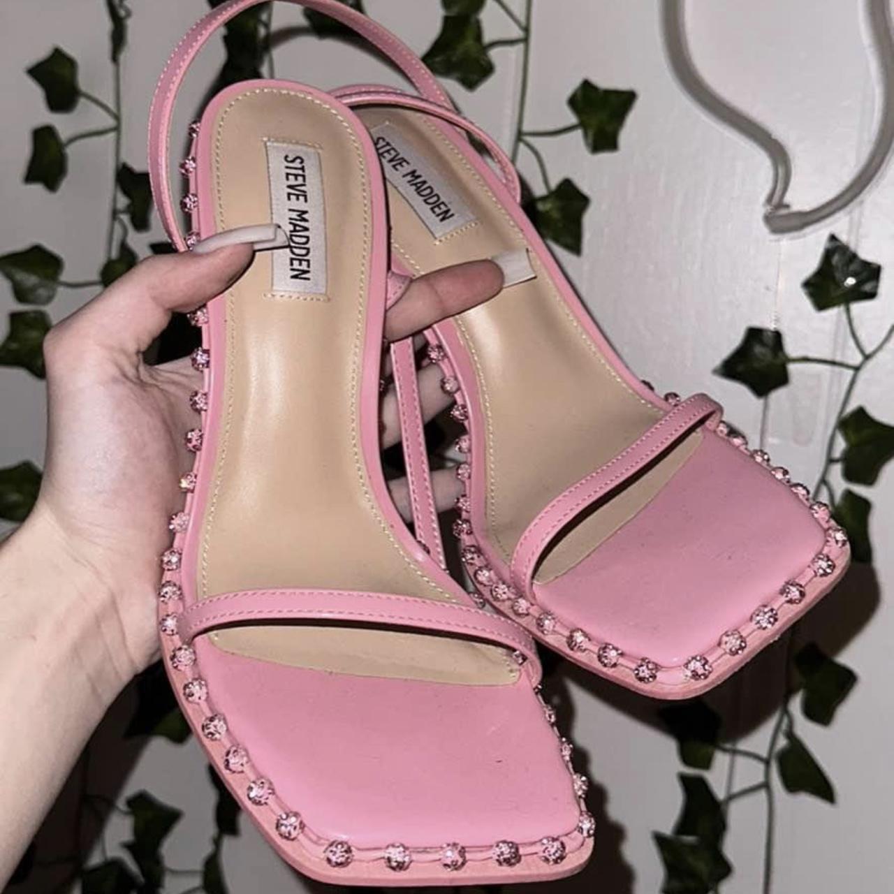 steve madden pink bow heels