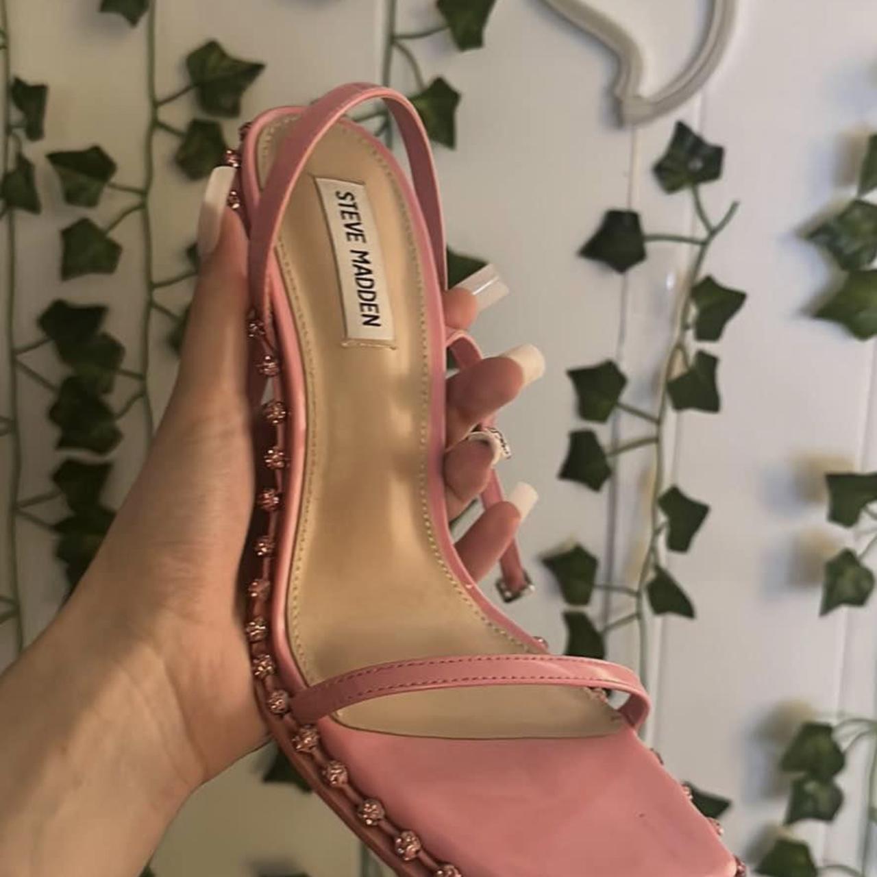 steve madden pink bow heels