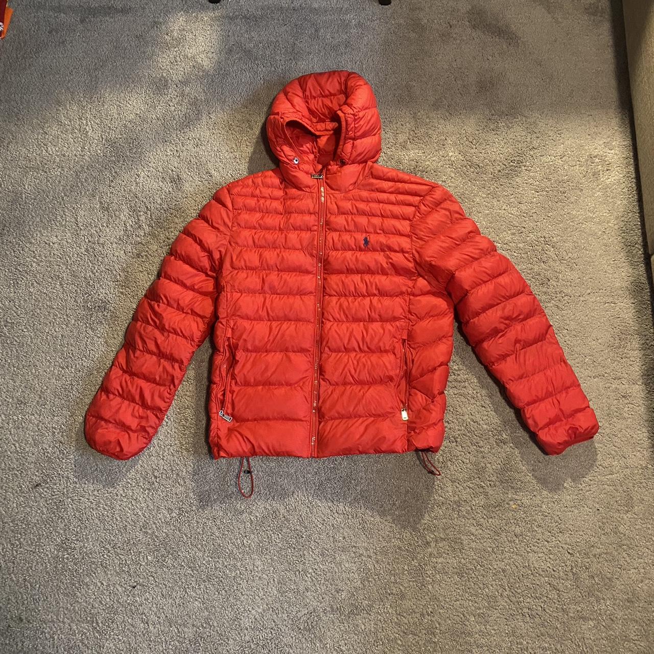 Red Polo Ralph Lauren Puffer (size small) #puffer... - Depop