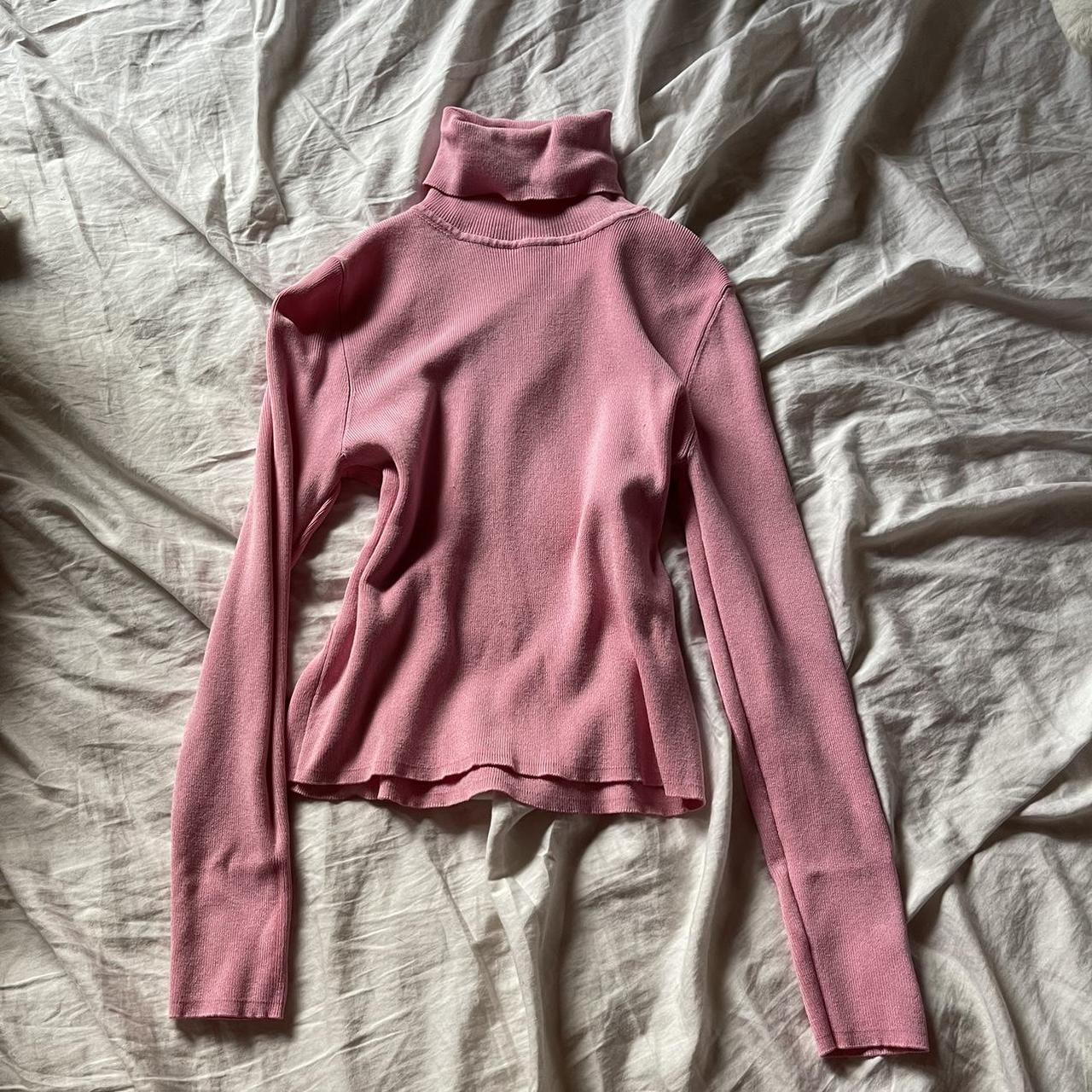 Pink Zara slim fitting Barbie pink turtle neck💅🏼... Depop