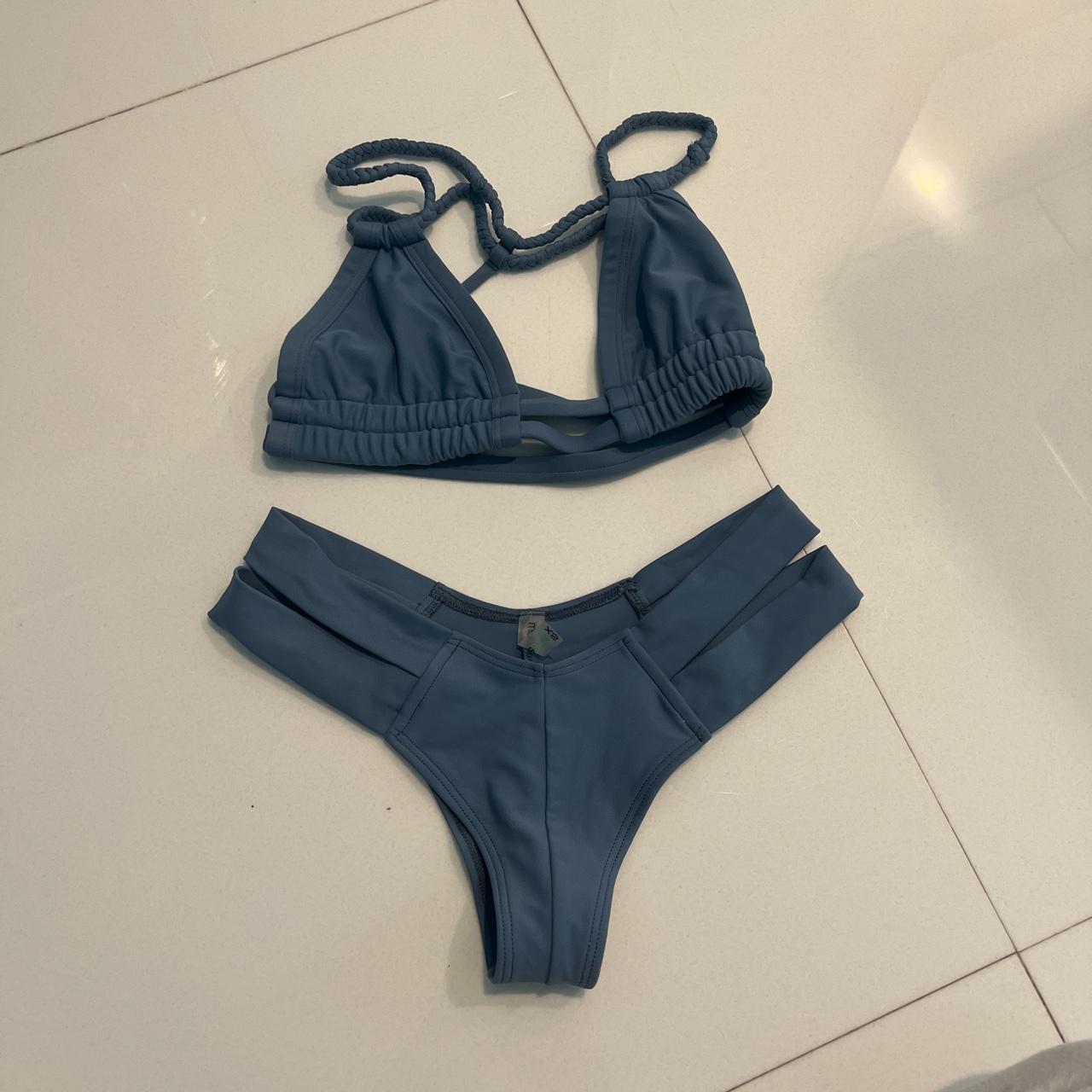 Blue montce swim bikini . Top is size Small and... Depop