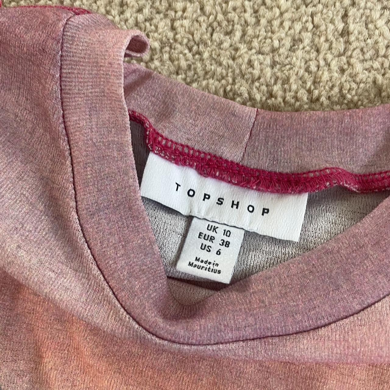 Topshop landscape pink crop top. Never worn! So... - Depop