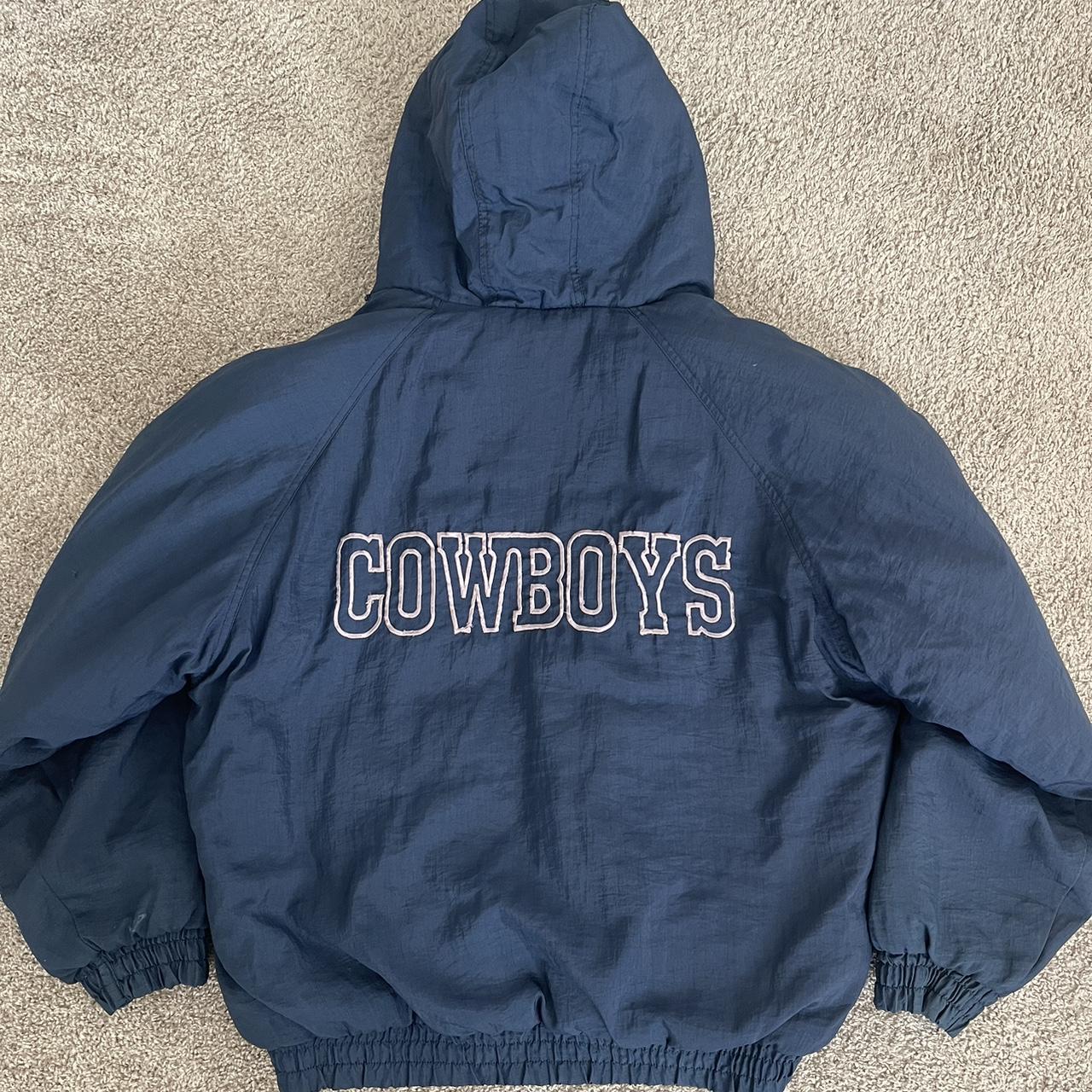 Vintage Dallas Cowboys puffer jacket. Full zip and - Depop