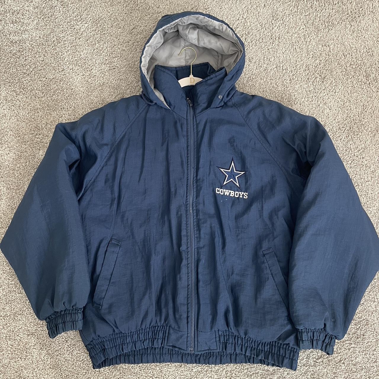 Vintage Dallas Cowboys puffer jacket. Full zip and - Depop