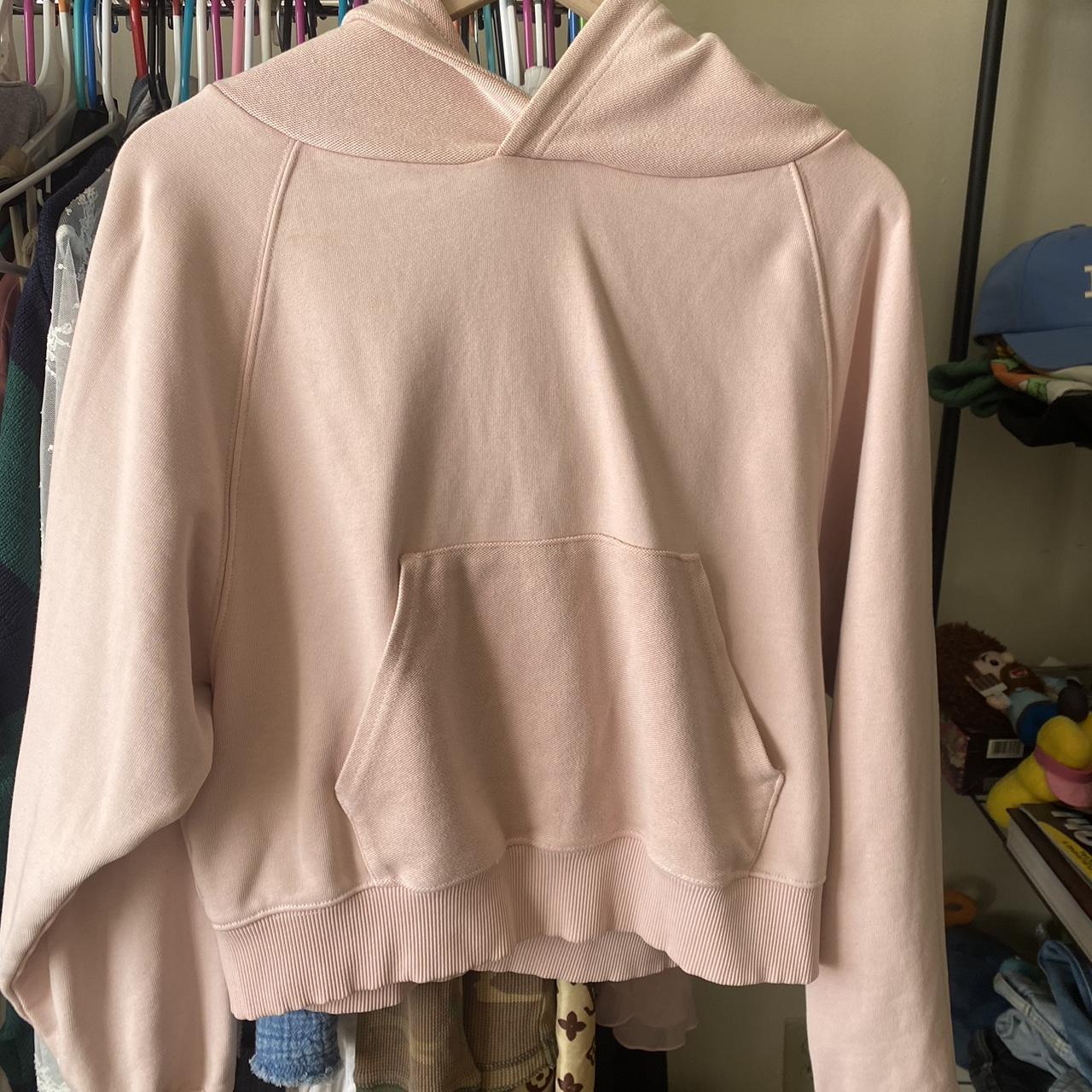 Baby Pink Aerie Hoodie cropped aerie pullover... - Depop