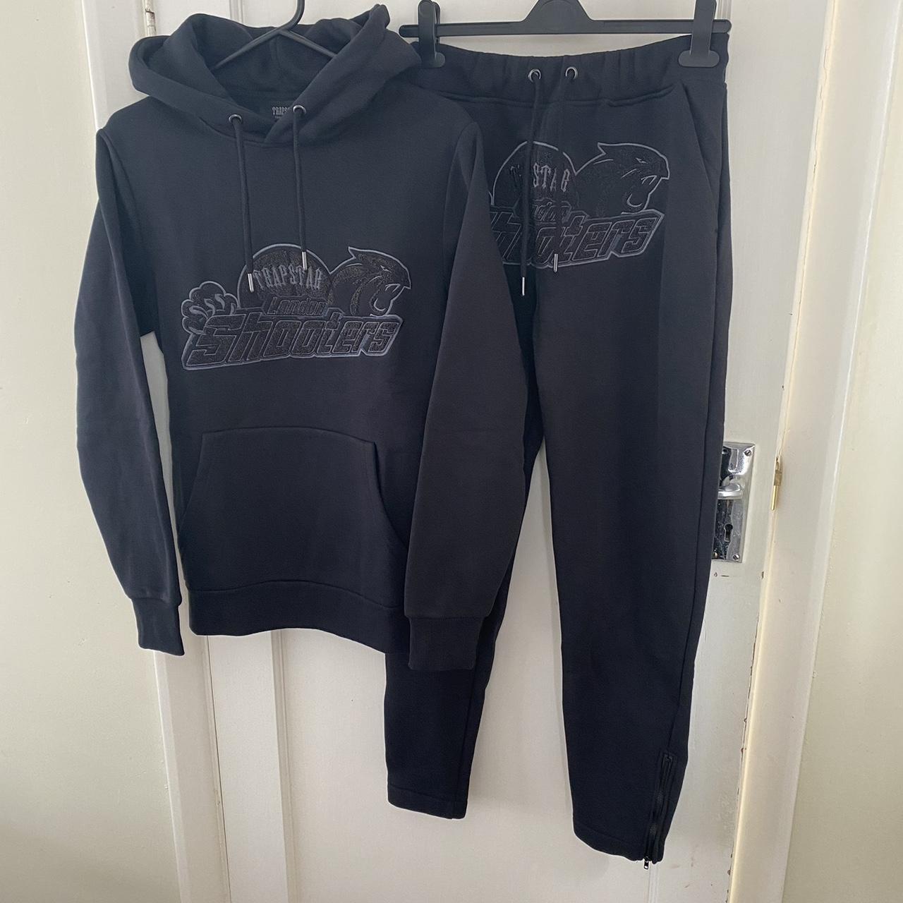 Trapstar Shooters Tracksuit Blackout New With - Depop