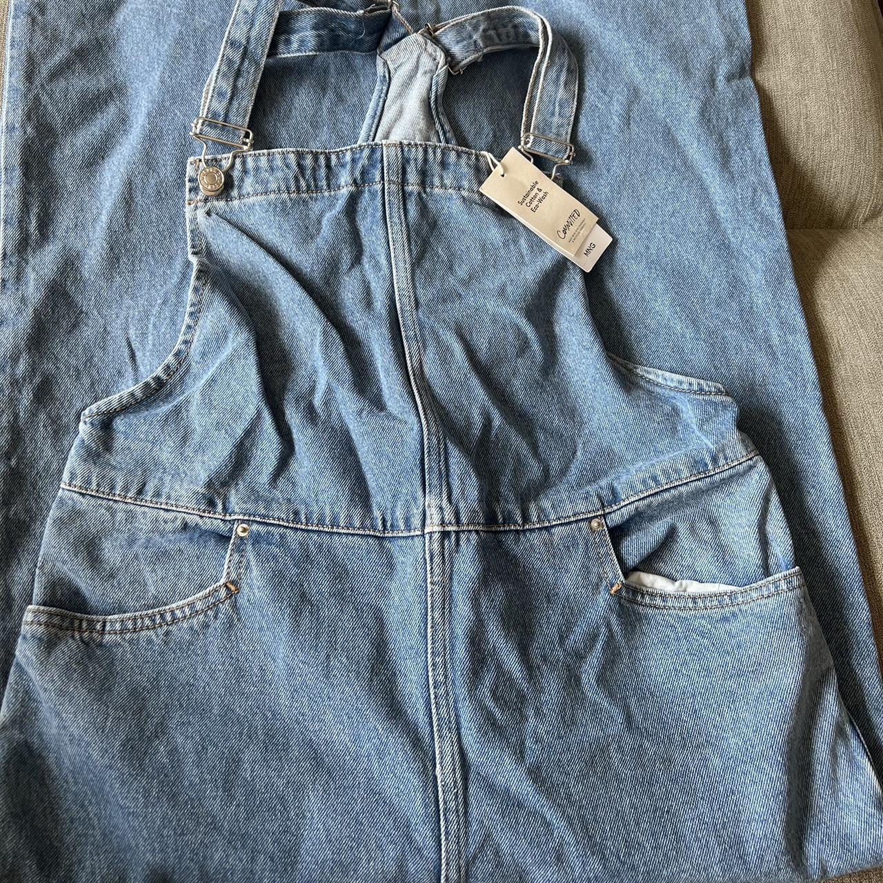 Mango Denim Overalls Size XS NWT Runs big Depop