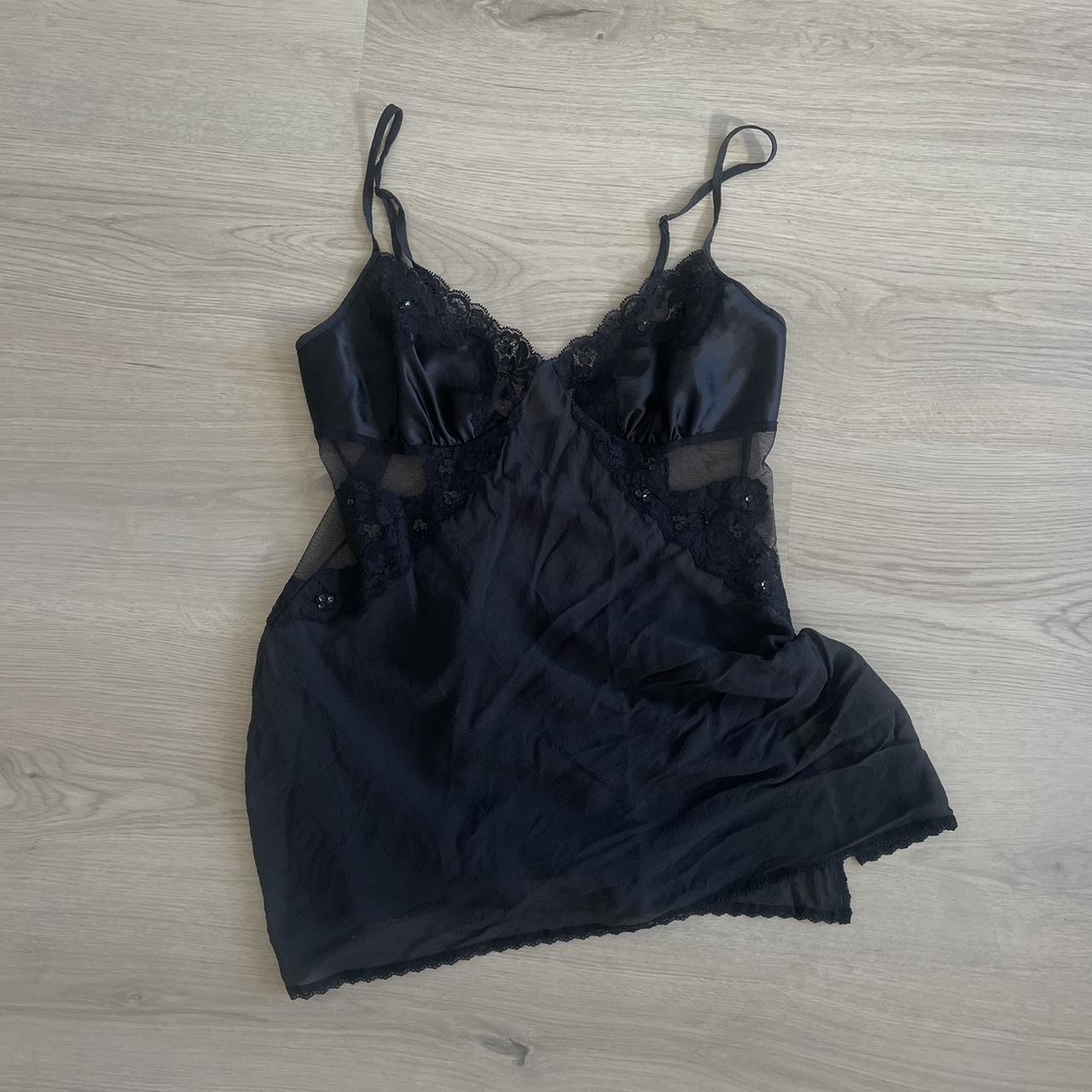 Victoria Secret black slip tank top. So cute, size... Depop