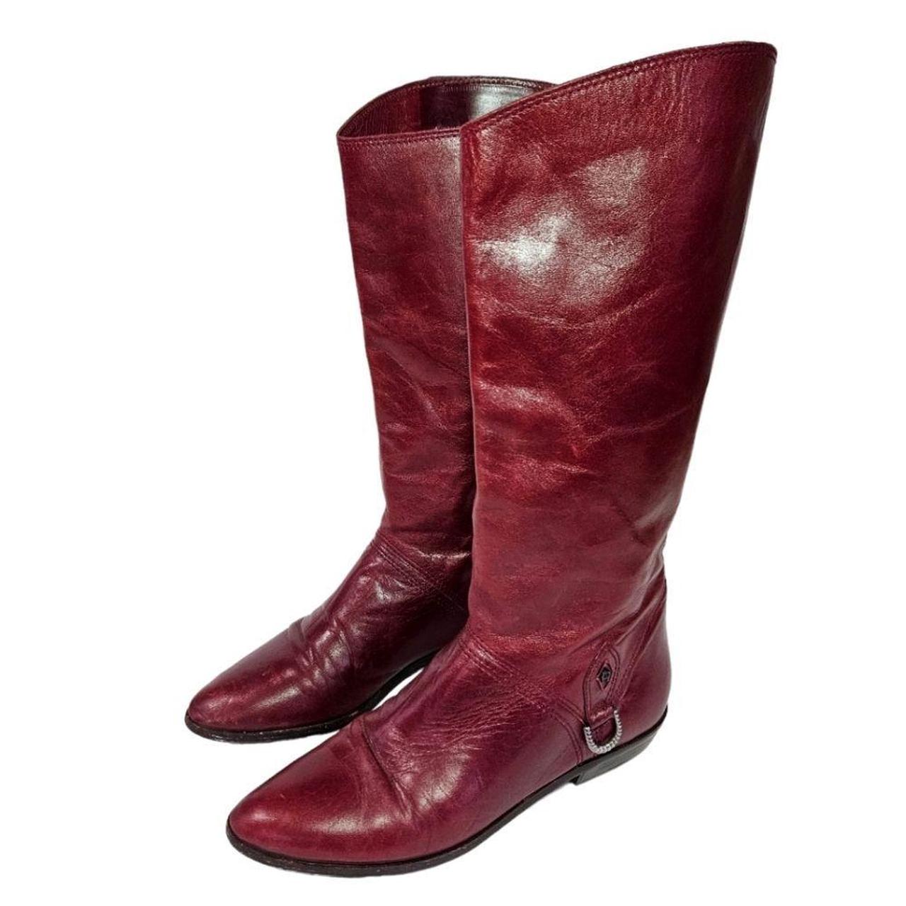 Gorgeous vintage oxblood leather riding boots made Depop