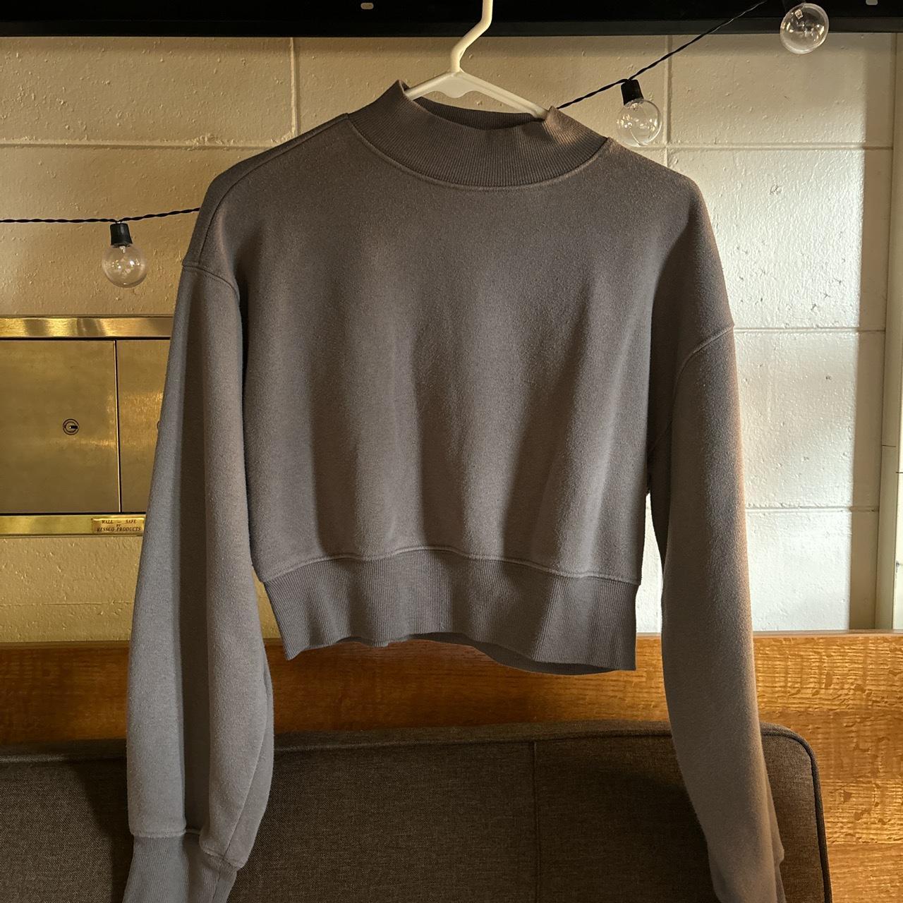 Grey mock neck sweater -soft & thick - Depop