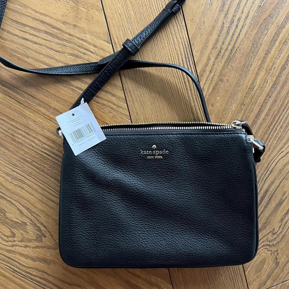 Kate spade triple discount gusset crossbody black