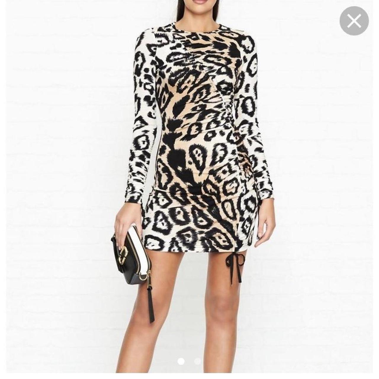 Alice Mccall Leopard Mini Dress Can Be Ruched Depop 7859