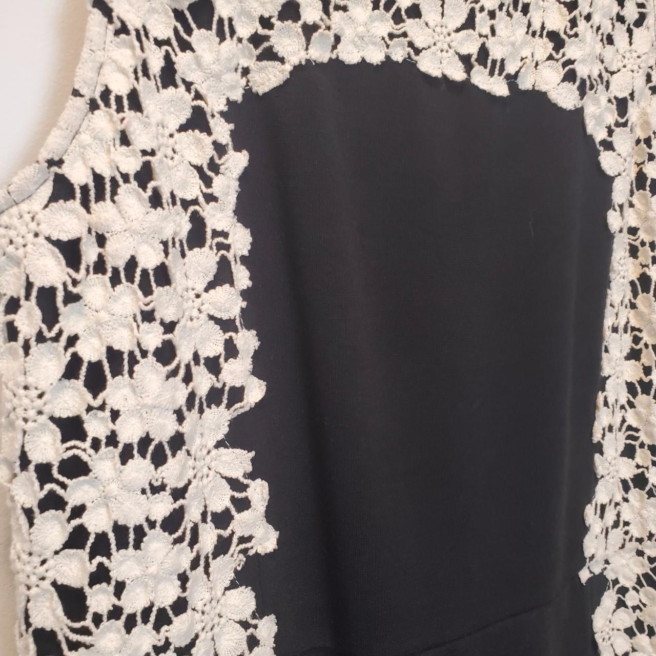 MyStree Black Lace Sheath Dress Medium Pre-... - Depop