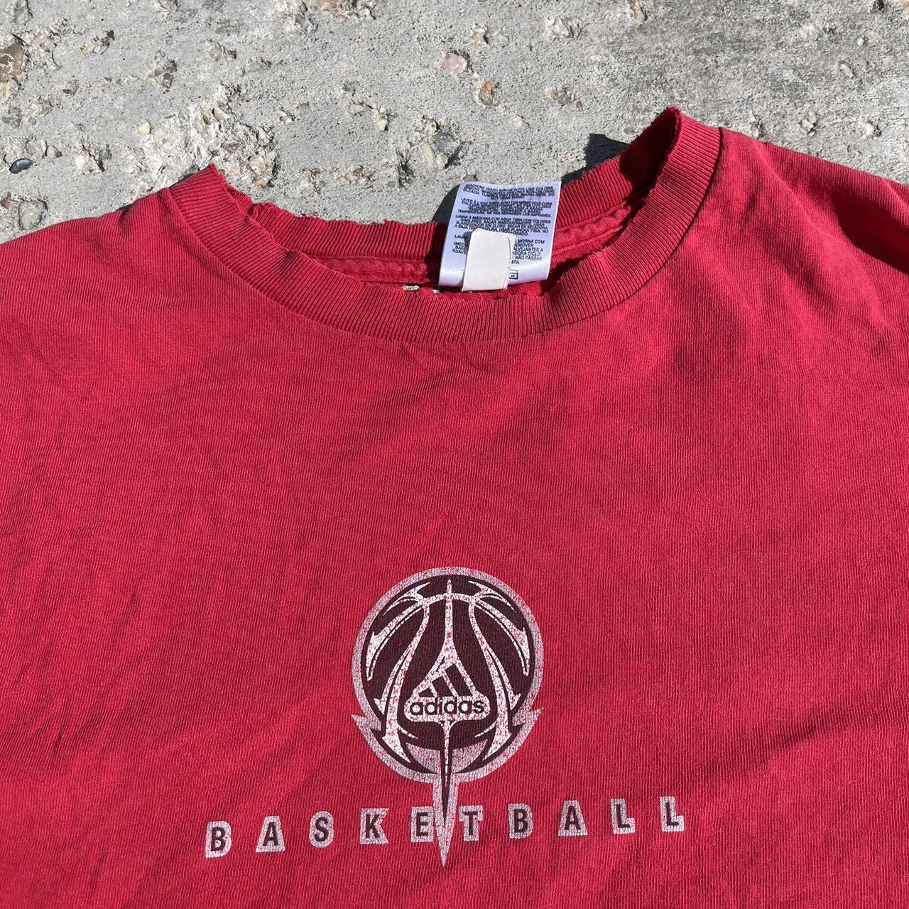 Vintage y2k adidas basketball ball graphic tee. Good... - Depop