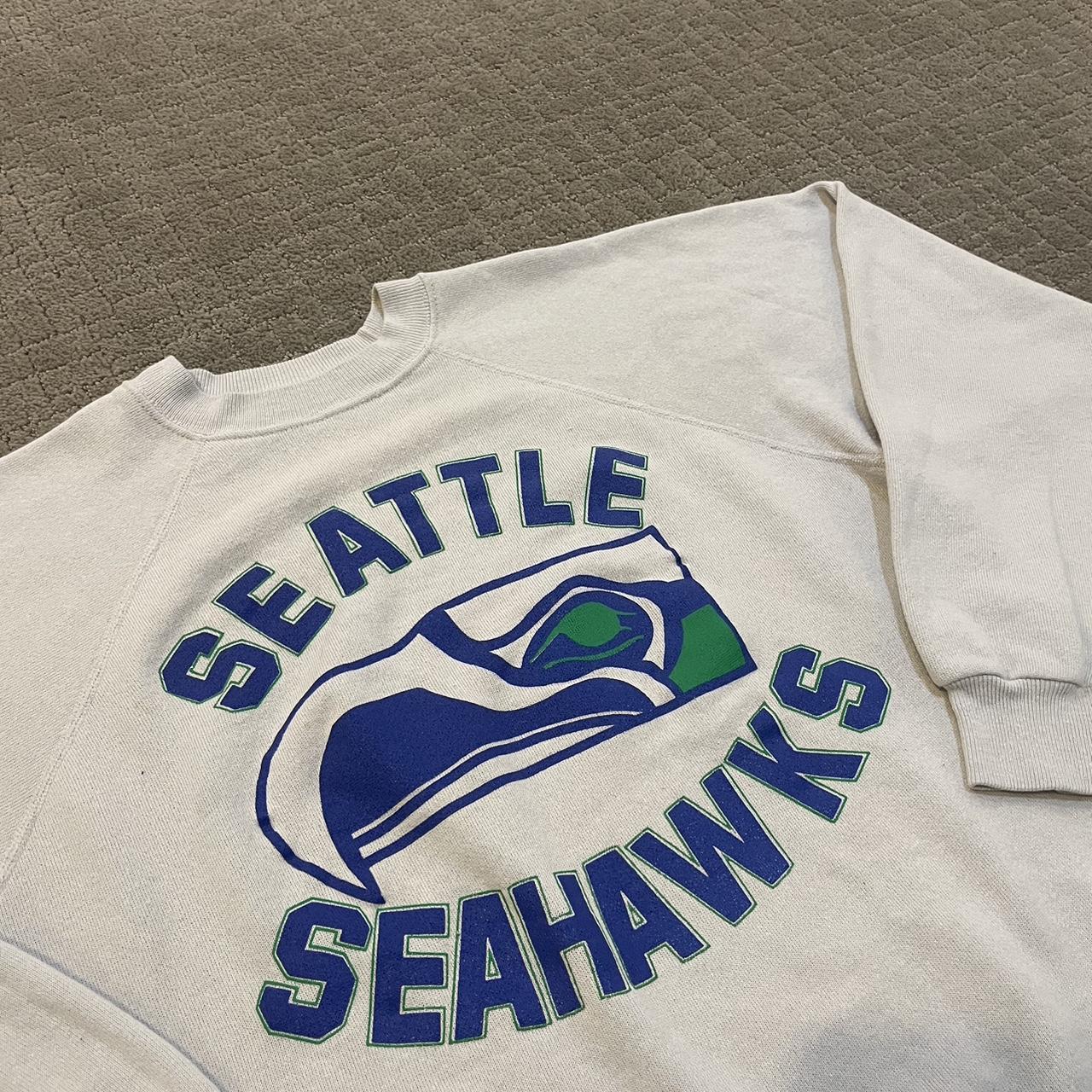 Super sick vintage 80s Seattle Seahawks crewneck.... - Depop