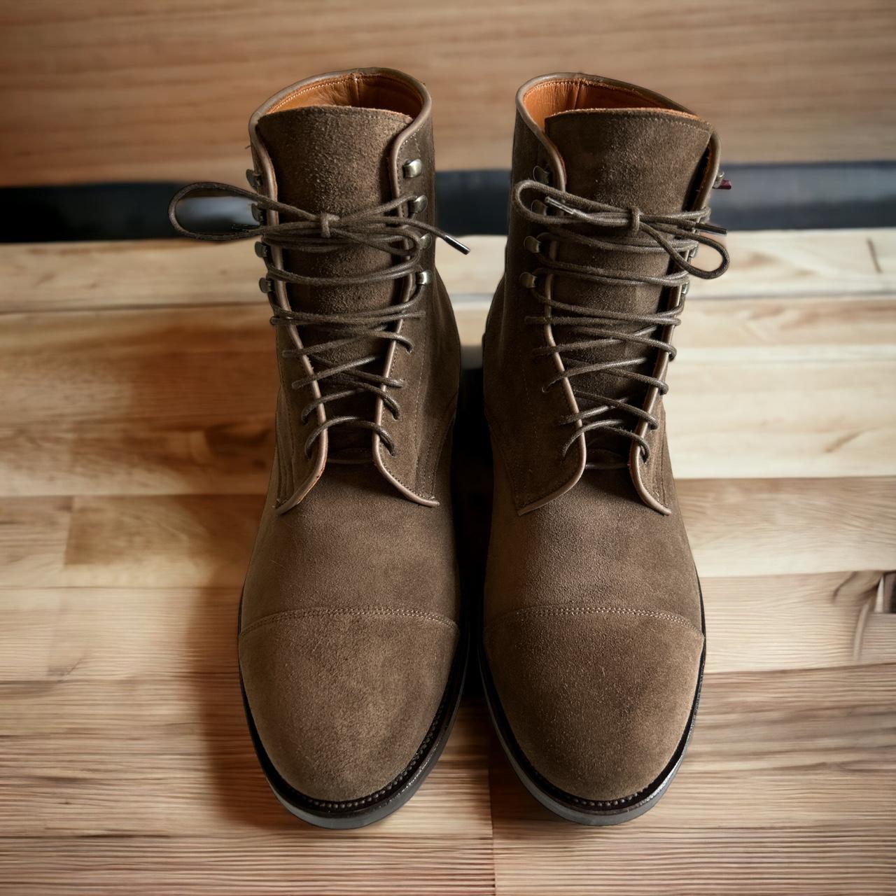 Viberg Halkett Boot Acero Janus Calf Suede Like... Depop