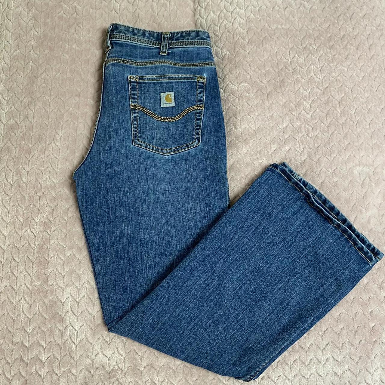 Women’s Carhartt denim jeans Size 12 short Perfect... - Depop