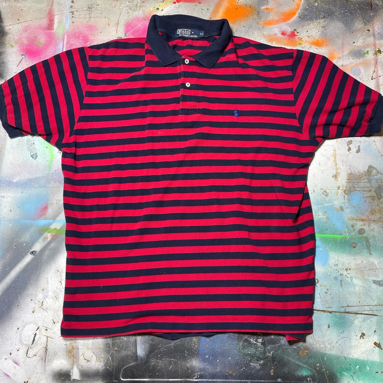 Polo Ralph Lauren Men's Navy and Red Polo-shirts | Depop