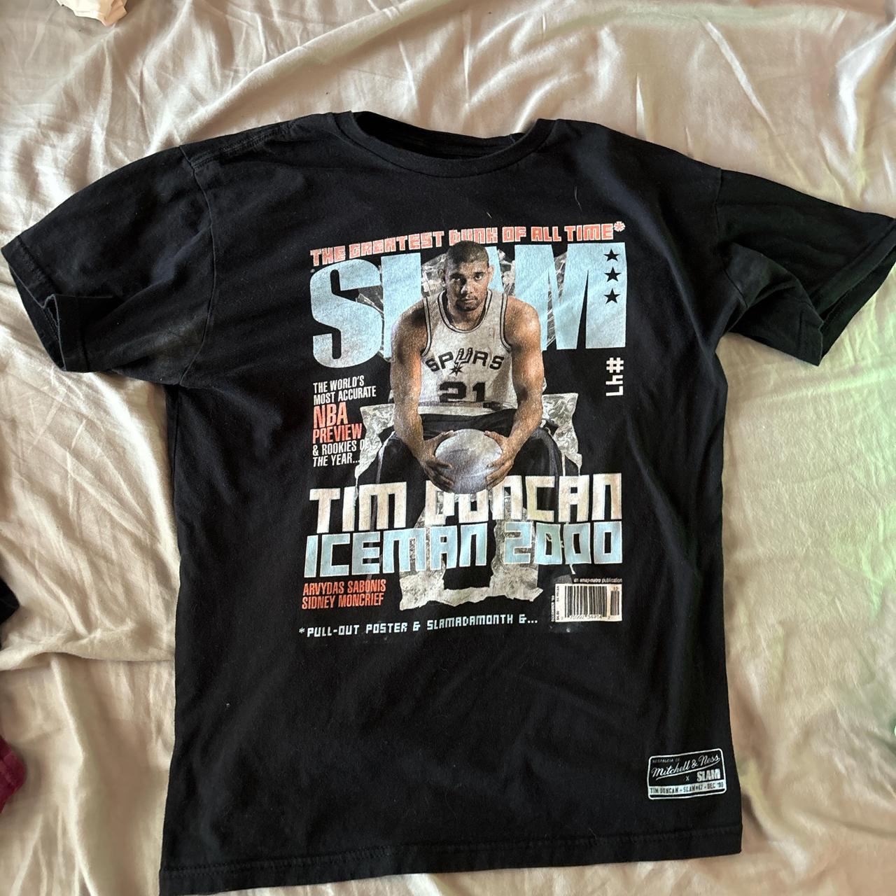 SLAM Tim Duncan Iceman Tee Deodorant Stains In The... - Depop