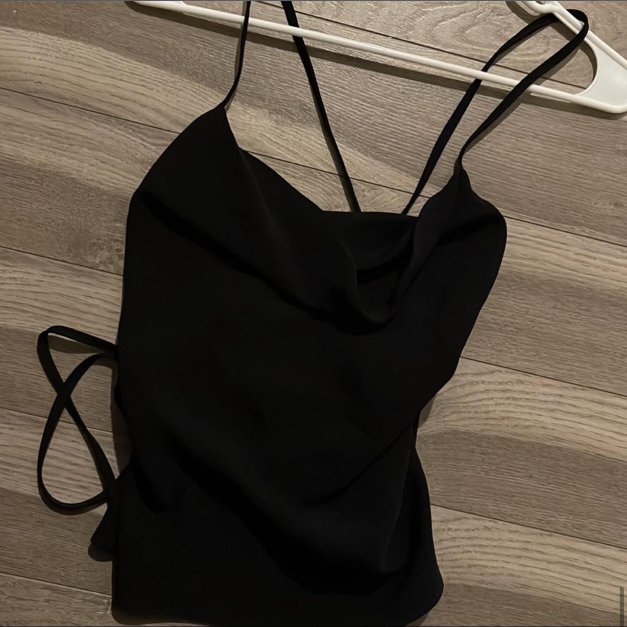 Amanda Uprichard Black Cami Top From #revolve, - Depop