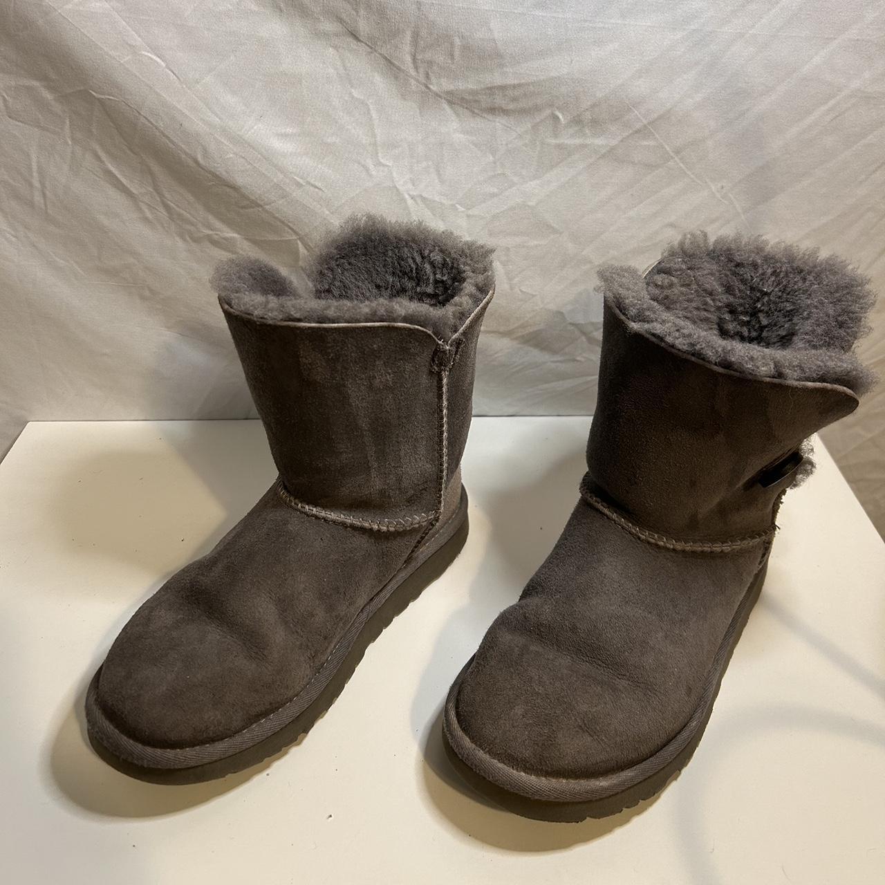 UGG Classic Ultra Mini grey boots. Girls size 3. Depop