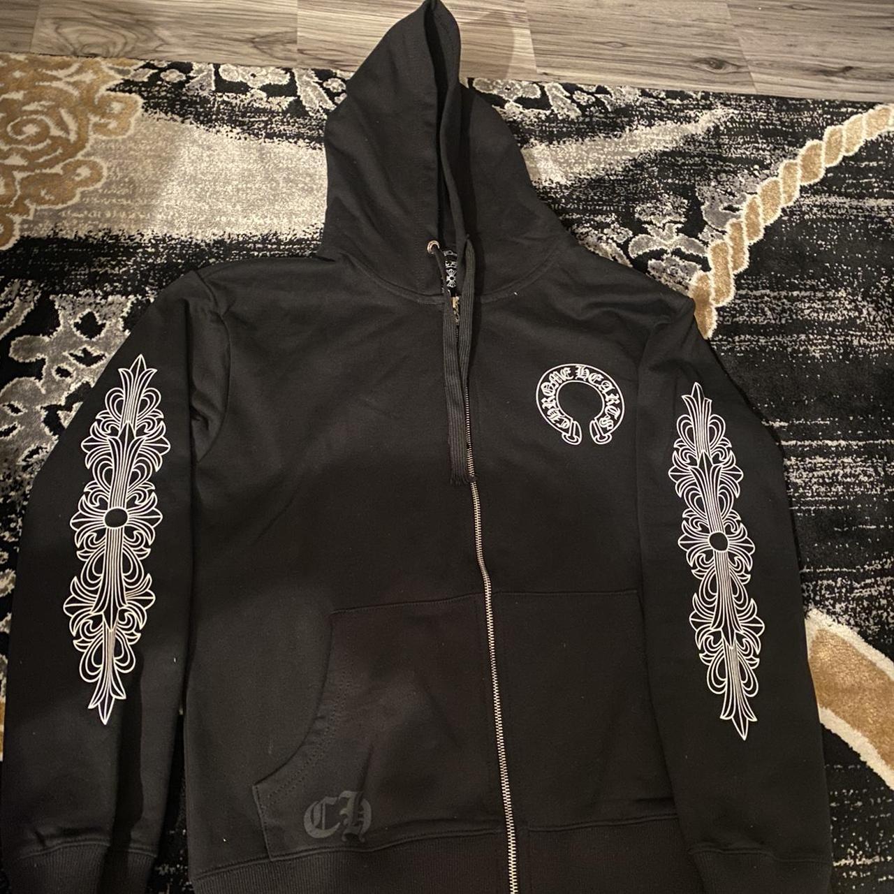 Chrome Hearts Men's Black Hoodie | Depop