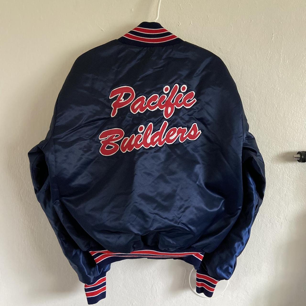 Vintage red satin bomber. Y2k. Cool details on this - Depop