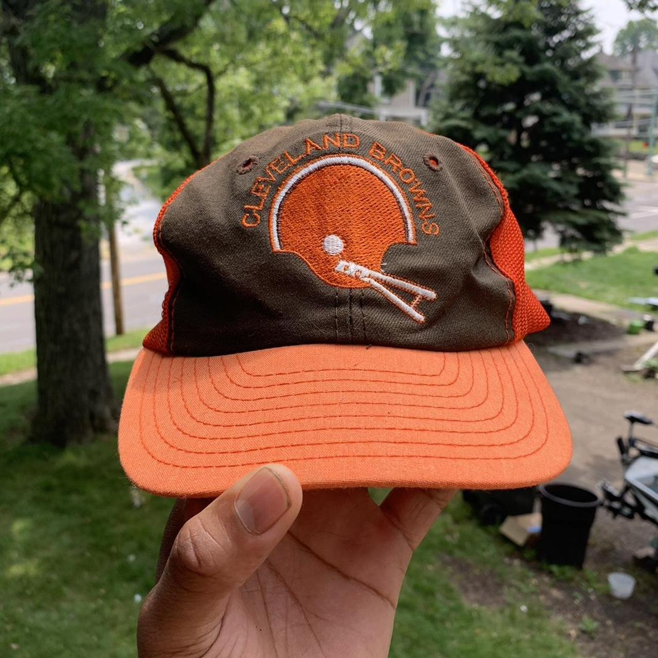 Vintage 90s Cleveland Browns NFL Football Snapback - Depop