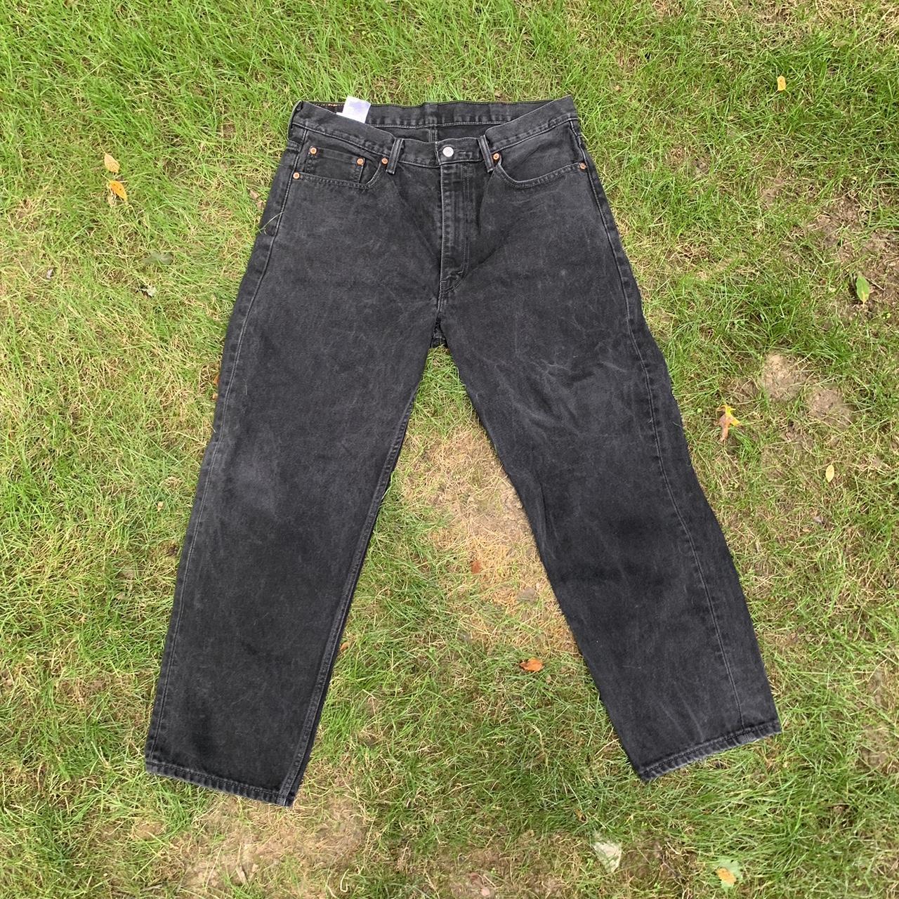 Mens Y2K Levi’s Black Denim Pants Size 38 x 30... - Depop