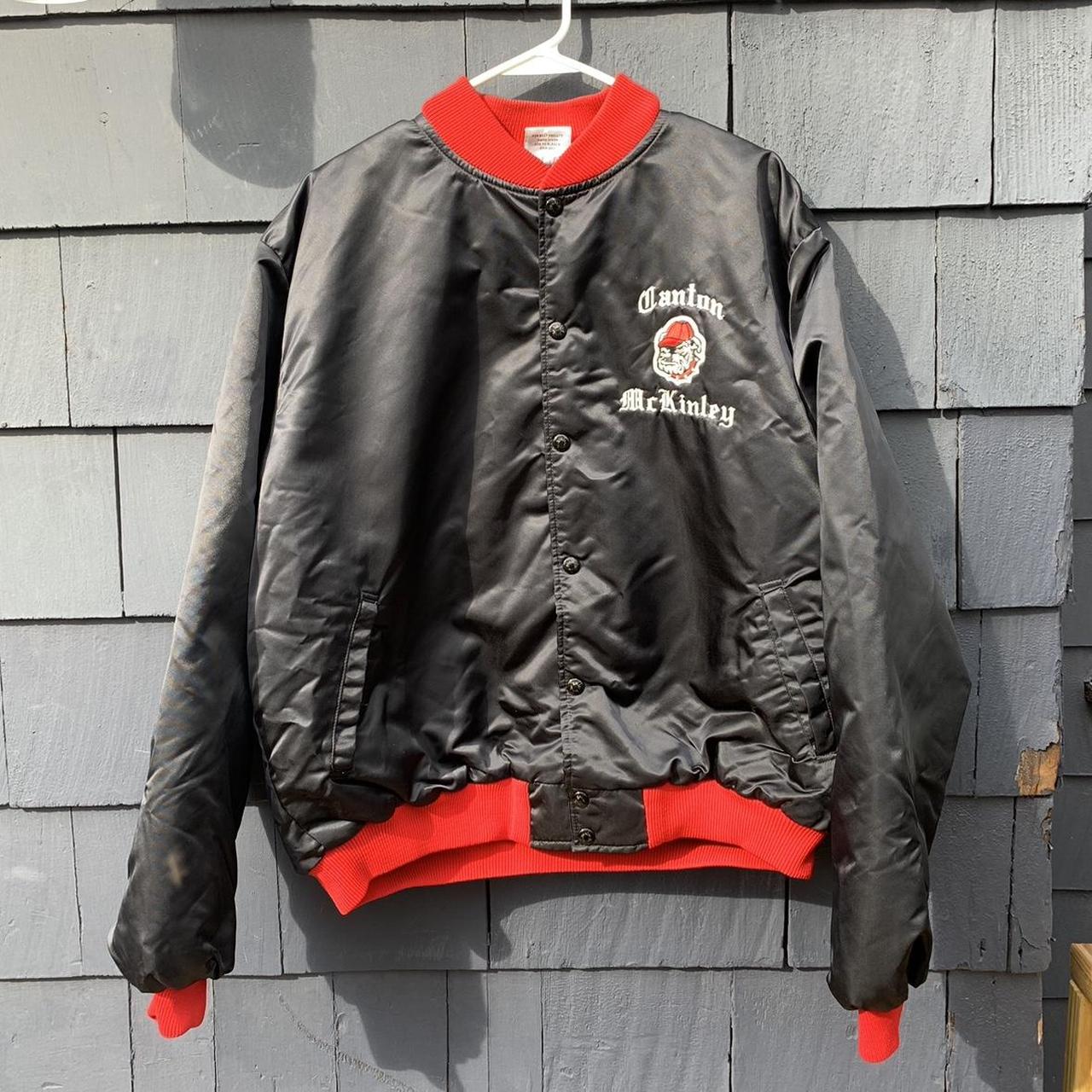 90s High School Football McKinley Jacket Size... - Depop