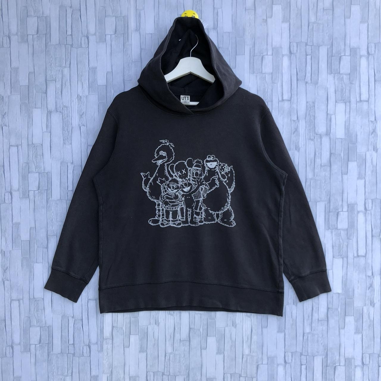 Vintage Kaws X Sesame Street Hoodie Sweatshirt... Depop