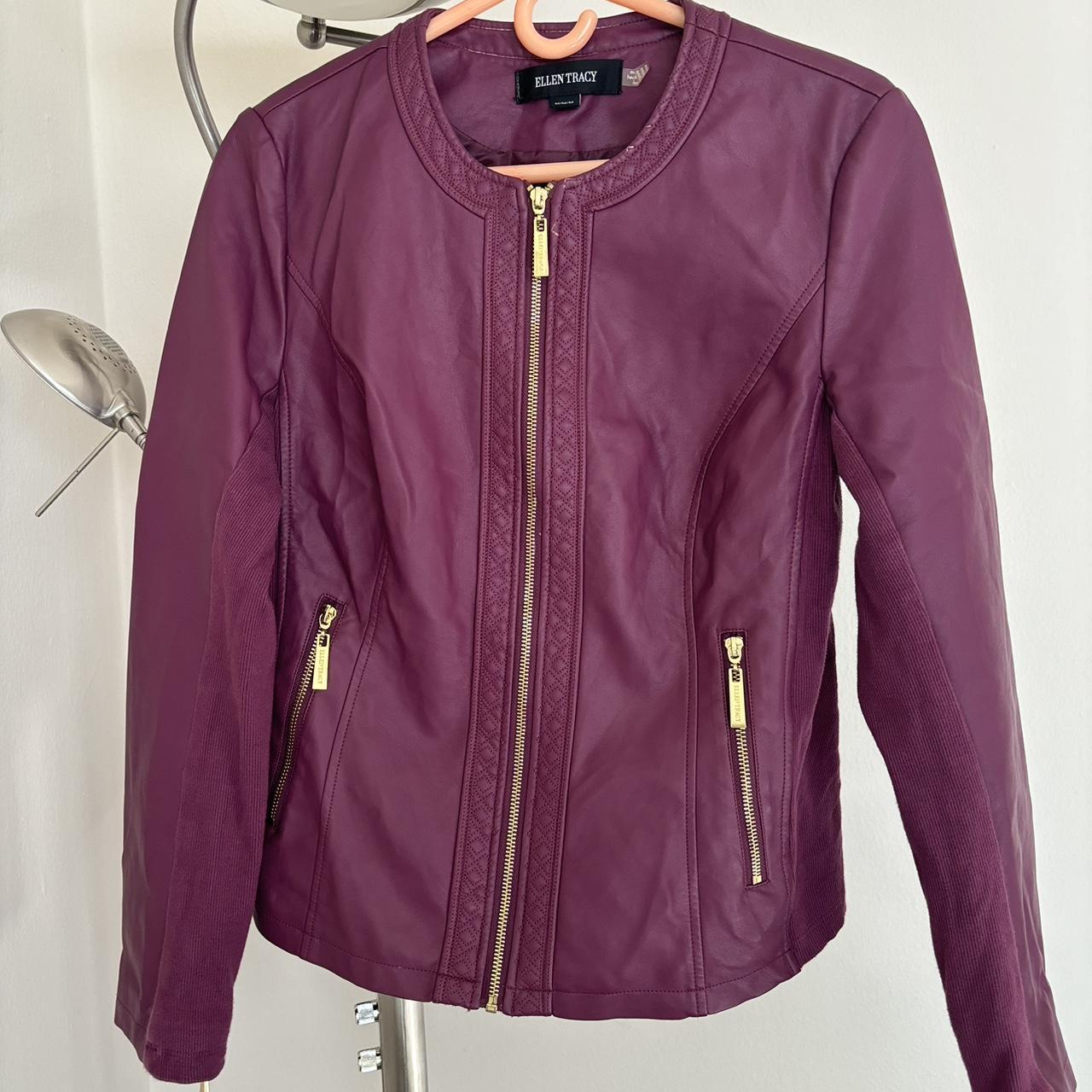 Ellen Tracy Women's Polyester Jacket - Burgundy/P… - image 1