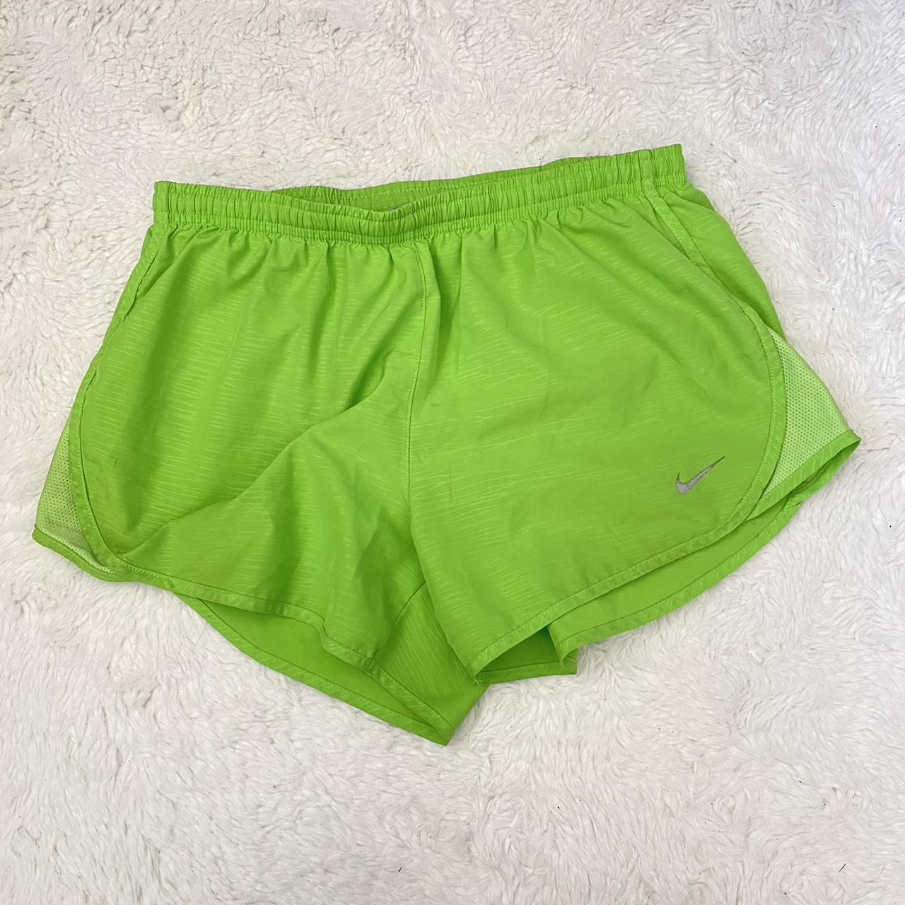small lime green Nike athletic shorts, super comfy... Depop