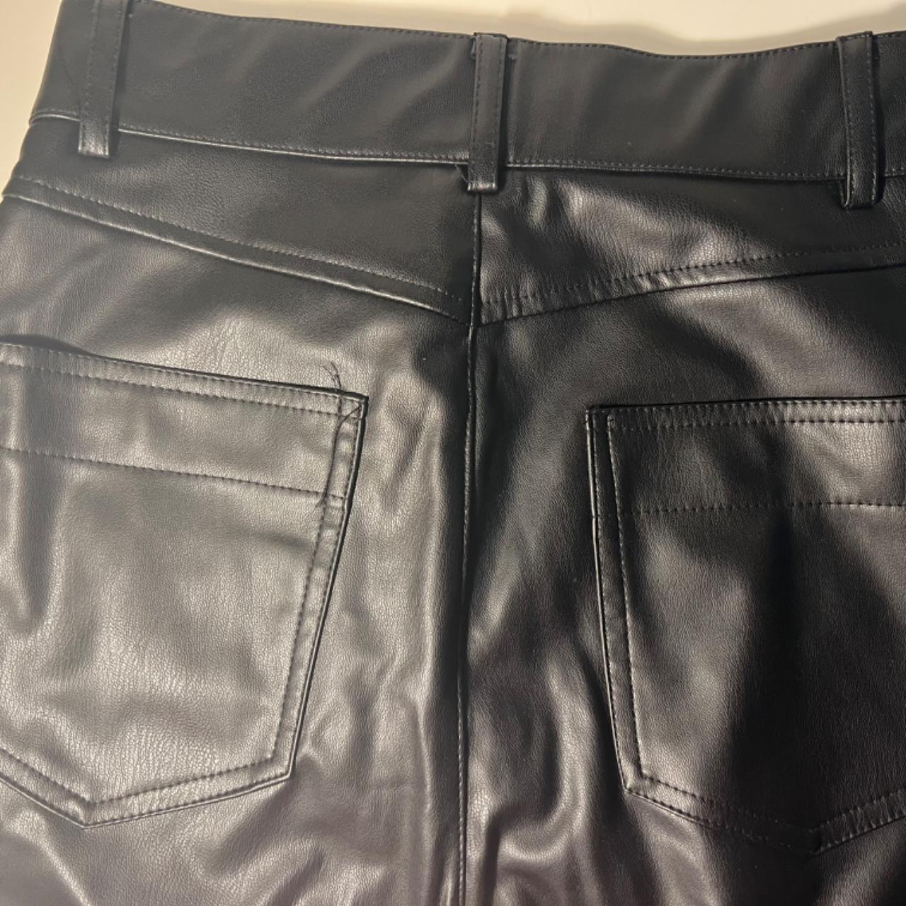 Flared faux leather pants. Like new. From Zara - Depop