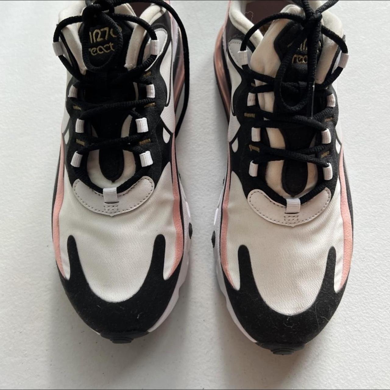 Air max 270 react trainers outlet black white bleached coral