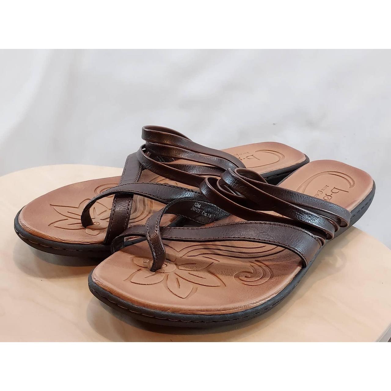 Buy Reserved women slip on synthetic leather sandals dark brown Online |  Brands For Less