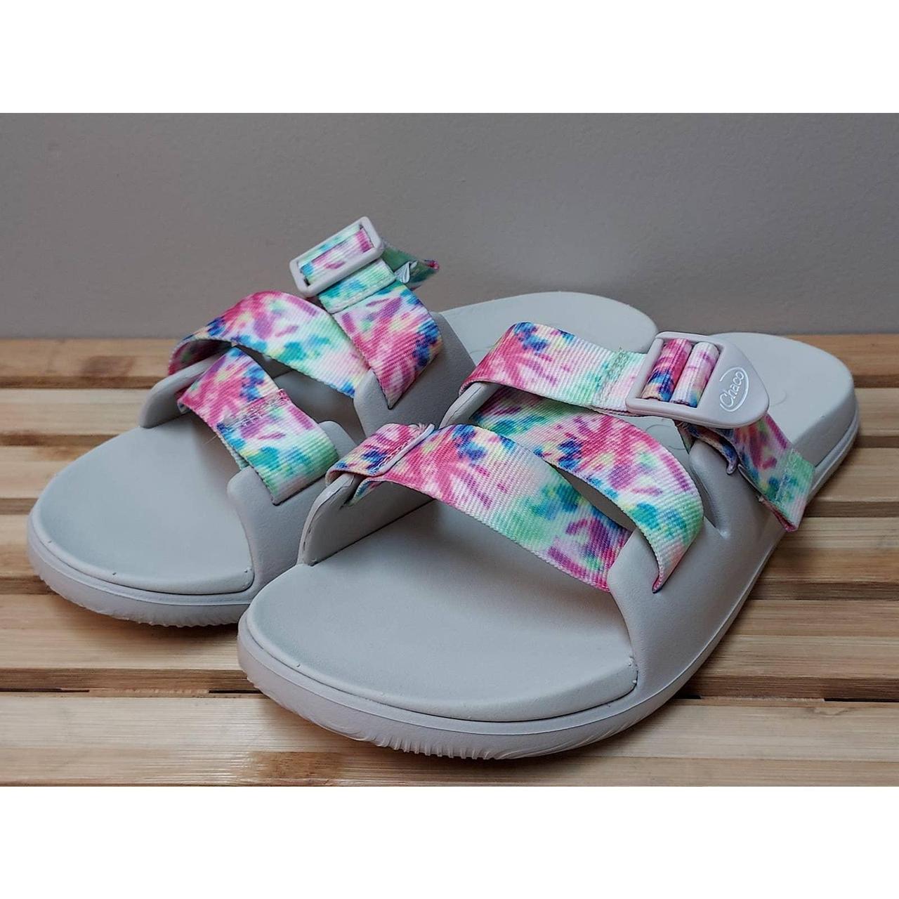 Chaco Womens Chillos Tie Dye Slide Sandals Size Depop