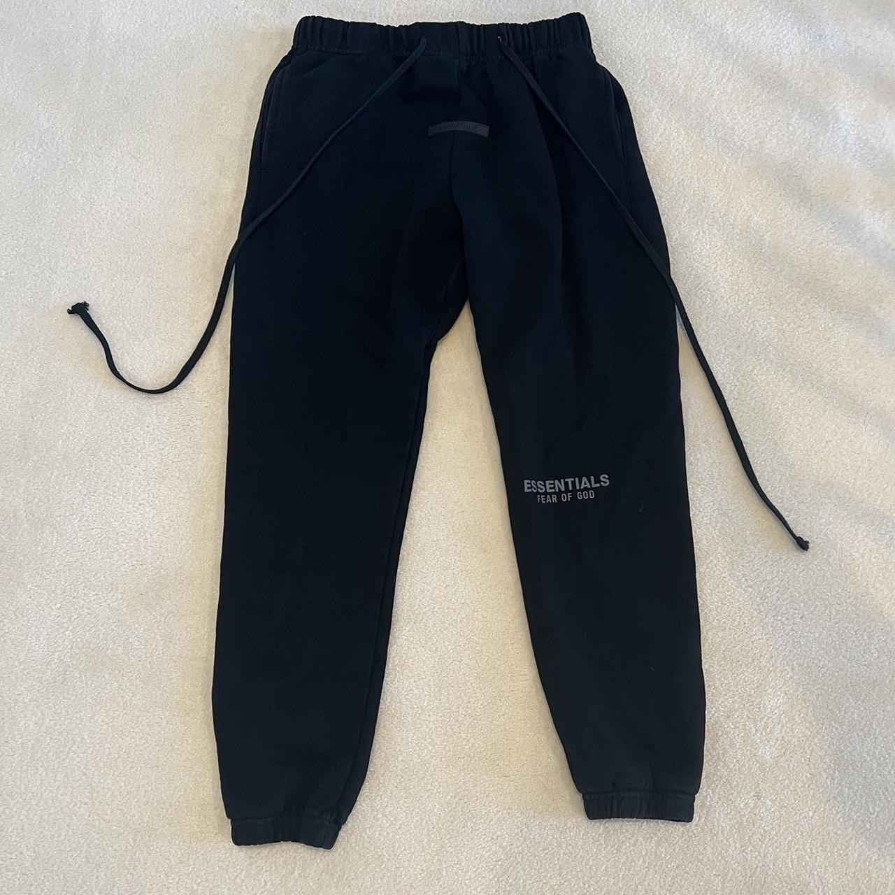 Black Essentials FOG Sweatpants Size M Used, but in... - Depop