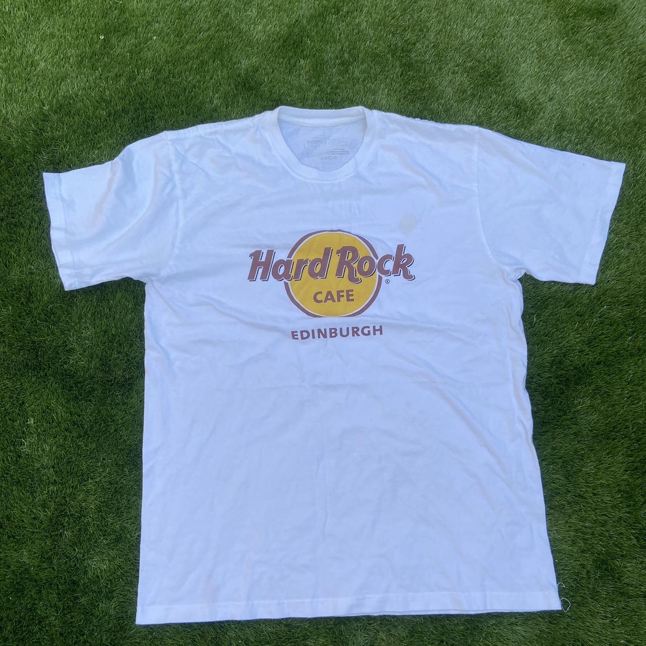 genuine hard rock cafe edinburgh t-shirt small... - Depop