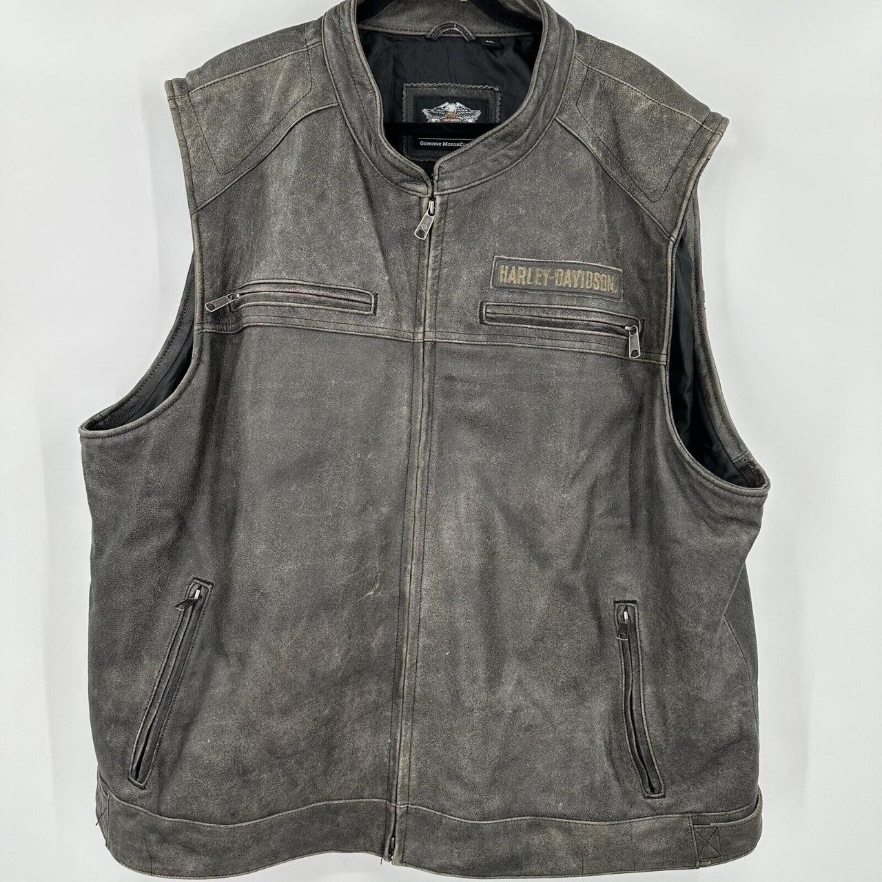 Harley davidson passing link leather clearance vest