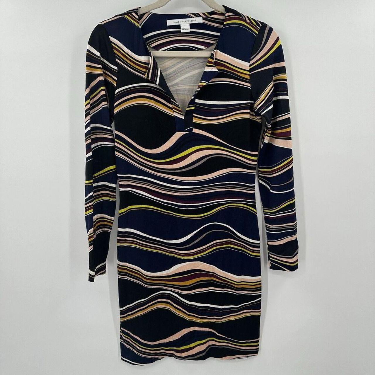 Diane Von Furstenberg DVF Reina Striped 100 Silk