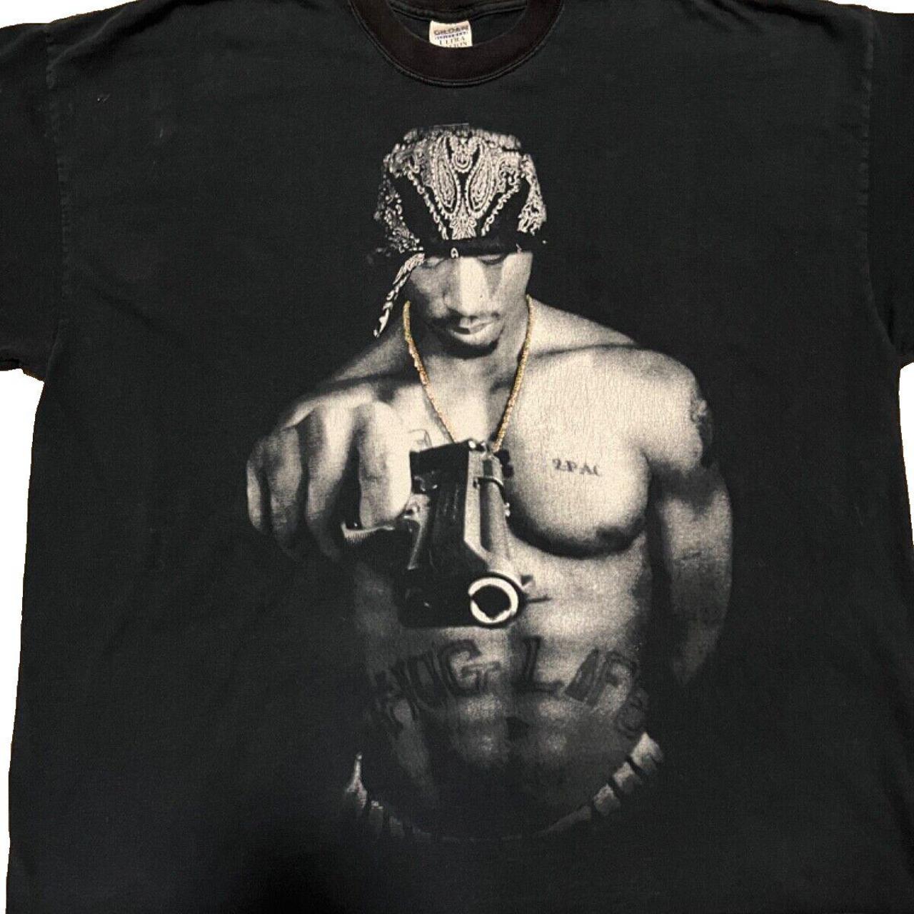 Tupac Shakur 2Pac Vintage 90s Thug Life Rap Tee Hip...