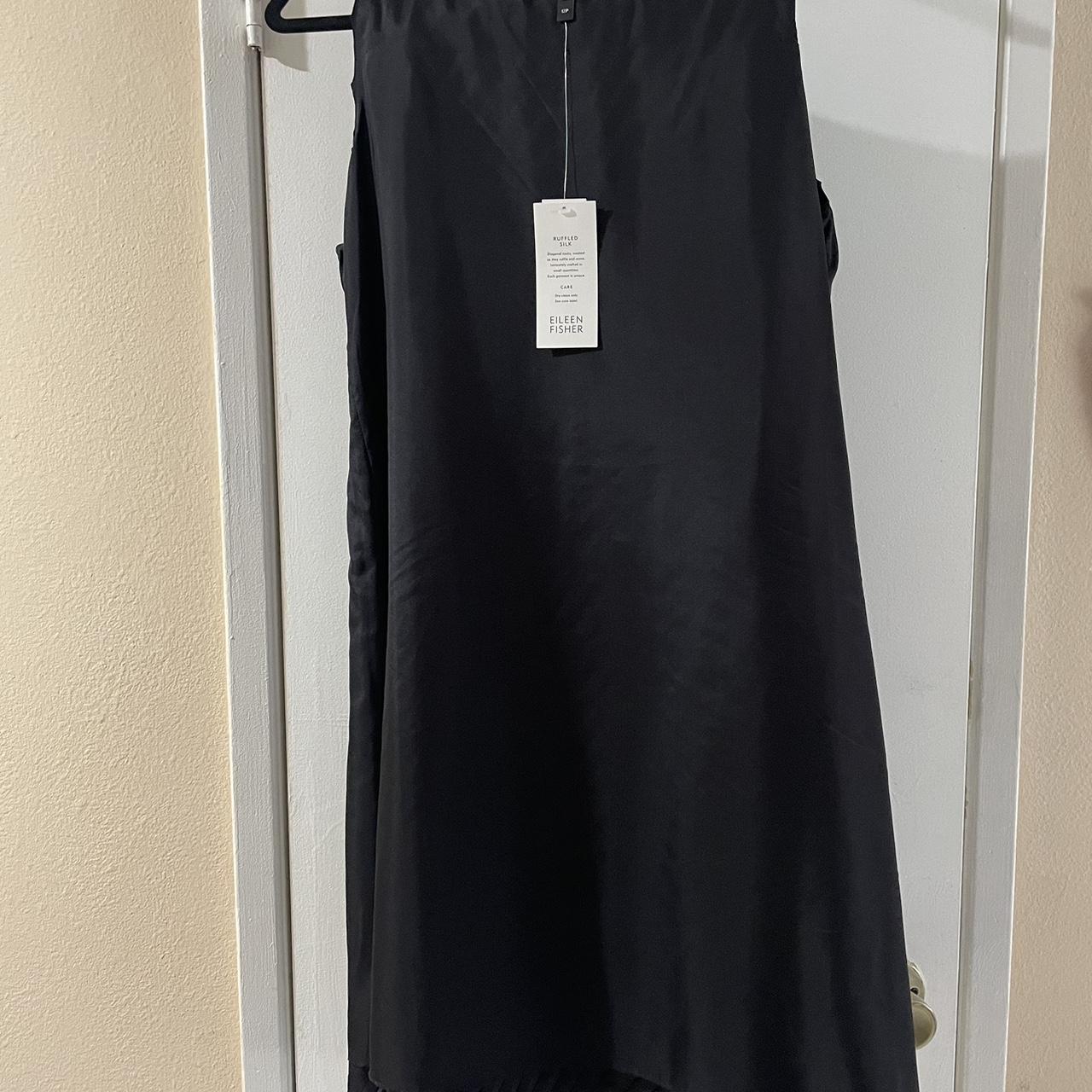 Eileen Fisher Size L Black Knit Tank Dress 80% Silk - Depop