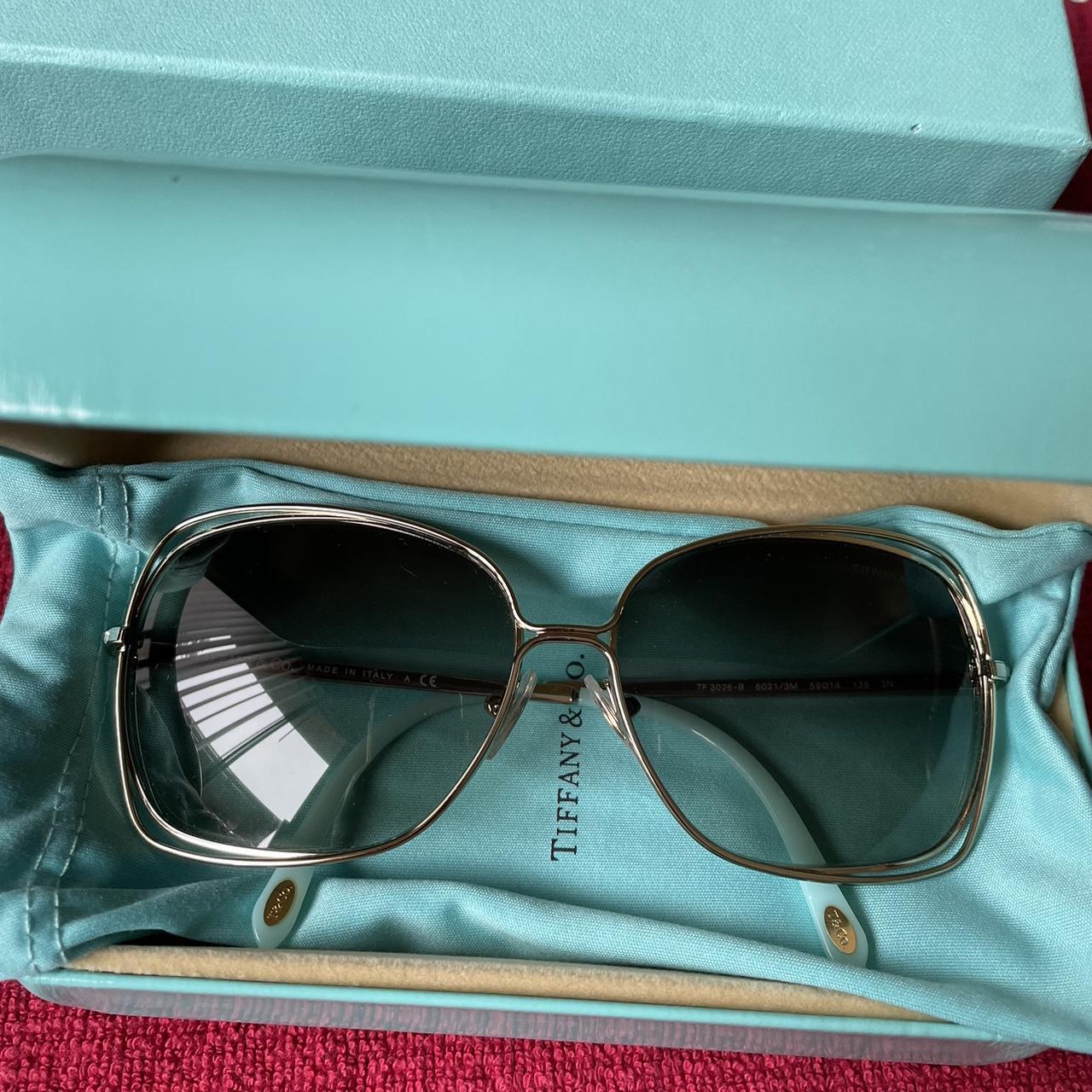 Tiffany Co Women S Blue And Black Sunglasses Depop