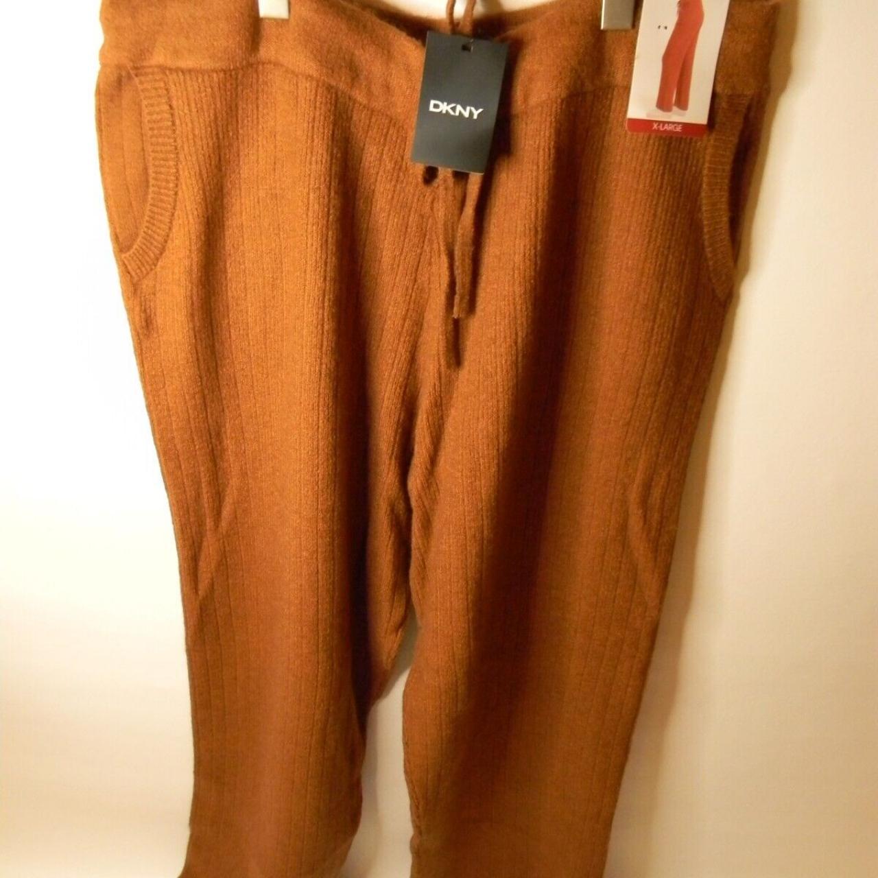 NWT Womens DKNY Jogger Cashmere Blend Orange