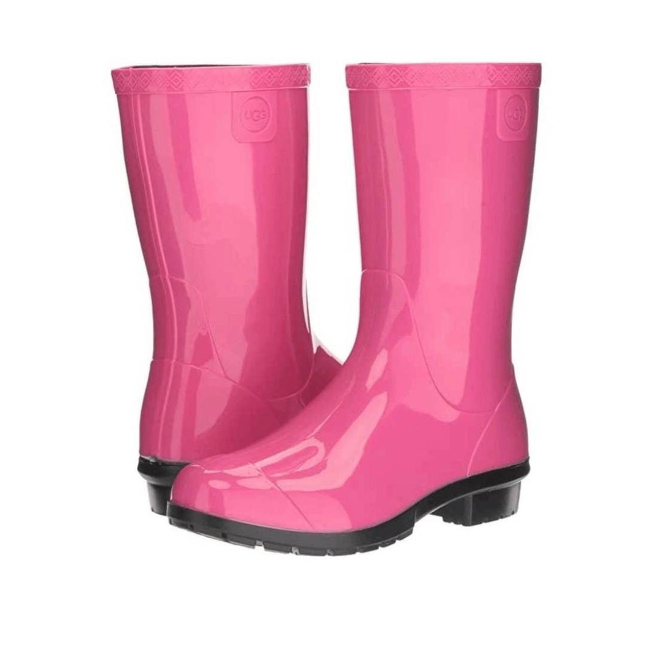 Ugg rain hot sale boots pink