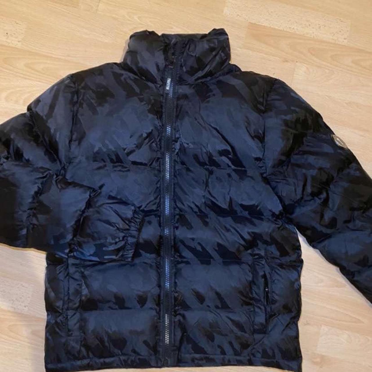 Men’s black trapstar jacquard coat Authentic - Depop
